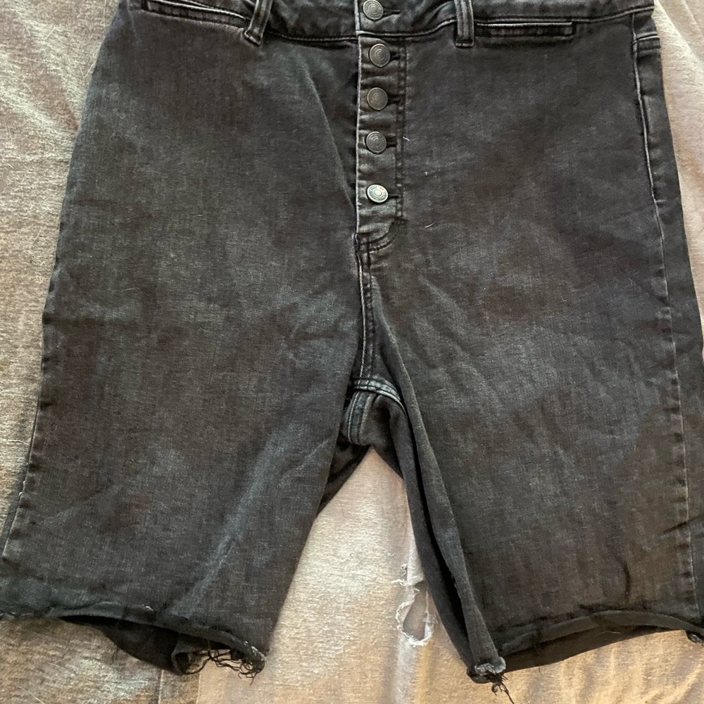 We The Free CRVY Charcoal Denim Shorts